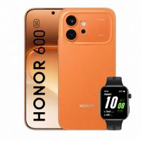 Celular Honor 600 5G 256GB, 8GB RAM, cámara trasera 200MP, frontal 50MP, pantalla 6.57"", naranja + Honor Watch 2i